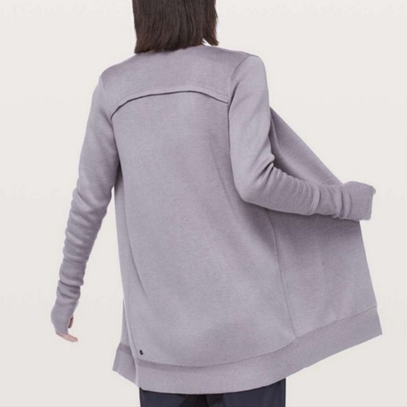 lululemon athletica Grey Purple Cardigan NWOT - Picture 2 of 11